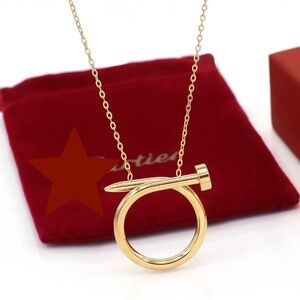 18K Gold Plated Luxury Nail Necklace